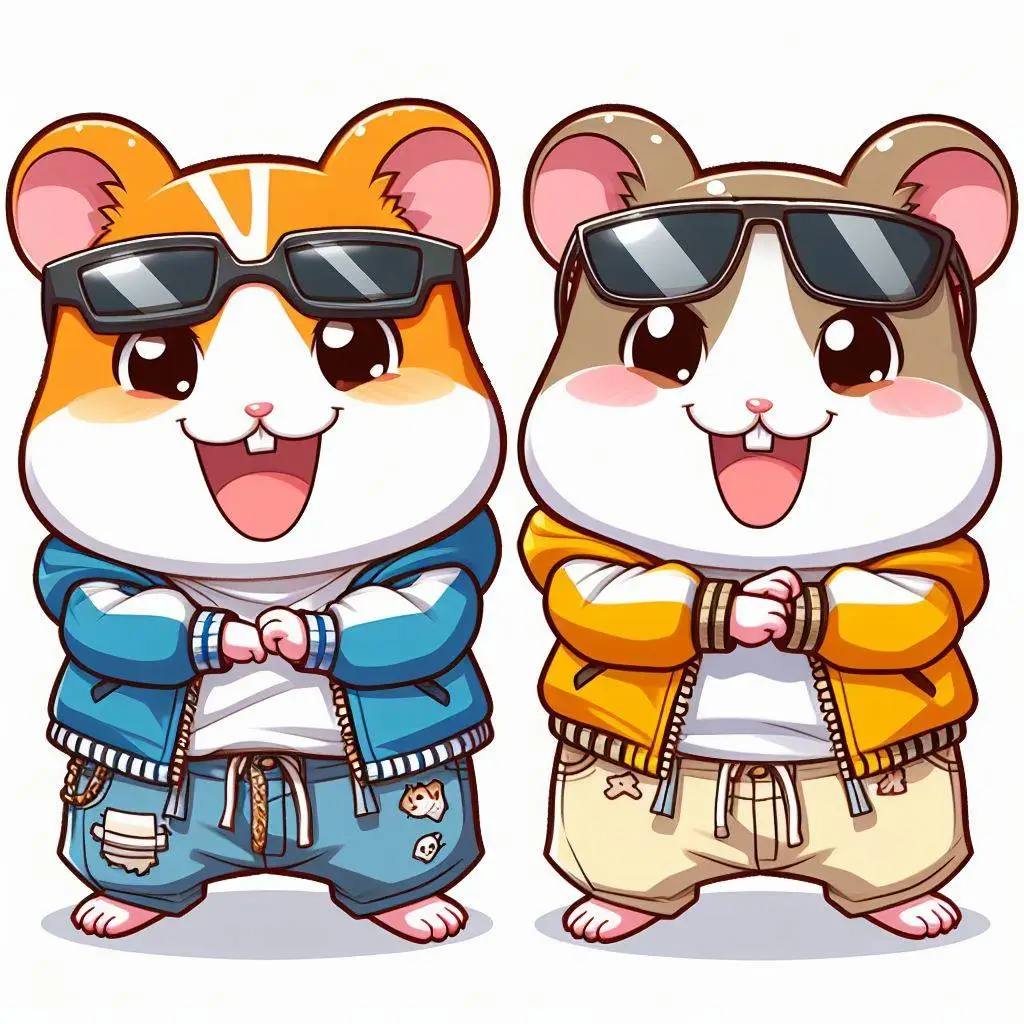 an image of two hamsters looking cool because you followed these 9 Essential Care Tips